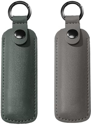 RTRTGS 2 Pièces Étui de Protection en Cuir pour clé USB, avec porte-clés, organisateur universel d'accessoires électroniques et de rangement, organisateur de support de clé USB portable, en matériau