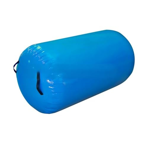 Luftroller Turnfass Aufblasbare Roller Gymnastik Zylinder Trainer Sport Fitness Air Matte Atemwege Yoga Workout(Blue,100x85cm)