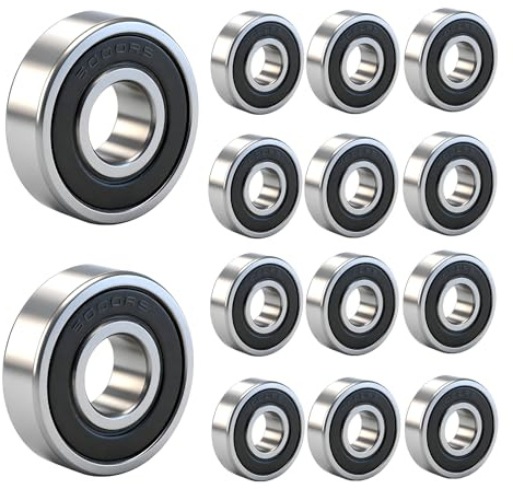 Yuaerbuo 14 Stück 6000-2rs Kugellager 10mmx26mmx8mm Doppelt Geschützte Rillenkugellager, Kugellager Set 3d Druck für Diy, Drehbank Metall, Motoren,Fräsmaschinen, Verschiedene Mechanische Geräte, Etc