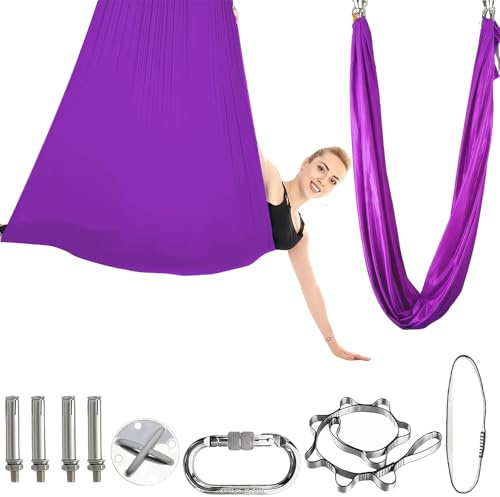 Aerial Yoga Hängematte Set (Lila)
