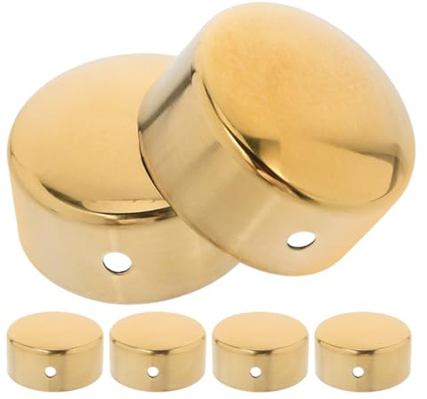 SOPOTUTU Handrail End Caps Enhanced Aesthetics 6 Pcs Round Stainless Steel Modern Sleek Design Easy Installation for Staircase Banister Covers for Home Use