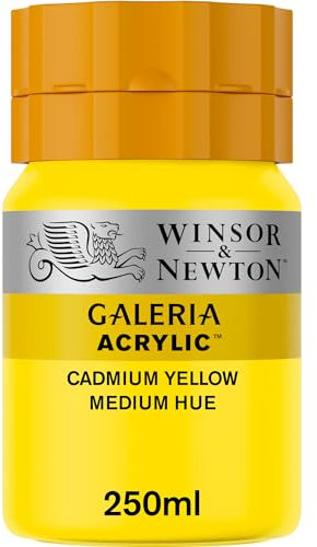 Winsor & Newton Galeria Colore Acrilico 250 ml - Giallo di Cadmio Medio Imitazione