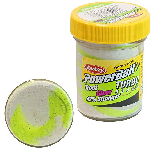 Berkley Powerbait Turbo Dough Trout Bait White Chartreuse 1078243 Paste Forellenpaste
