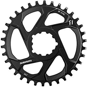Sram X-Sync 36T Kettenblatt, für Eagle-Kette, direkte Anbringung, Aluminium, Kettenblatt, 12-Fach, Schwarz, 3 mm