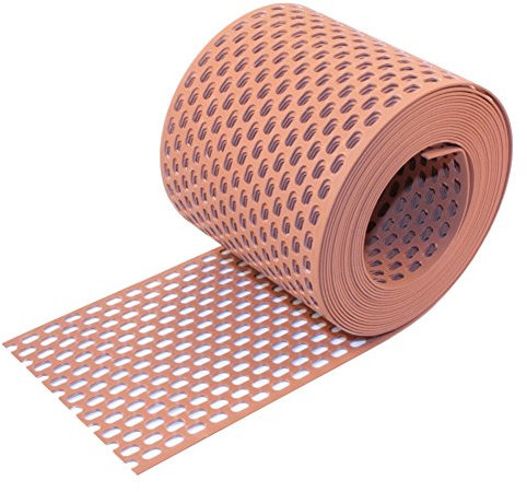 Traufgitter PVC rot 80 mm / 5 m