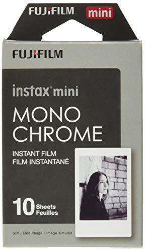 Fujifilm 16531960 2 - Pellicola istantanea per Instax Mini, confezione da 10, colore: nero/bianco