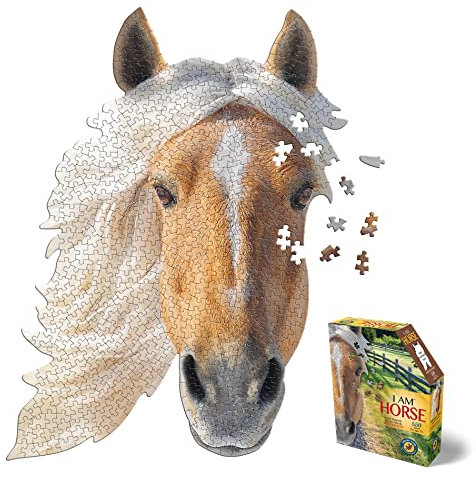 Madd Capp Puzzles - I AM Horse - 550 pieces - Animal Shaped Jigsaw Puzzle