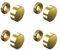 ALTUMIS - Set de 4 cache vis doré 13 mm - Or