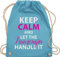 Shirtracer Turnbeutel Rucksack - JGA Junggesellenabschied Frauen - Keep Calm Trauzeugin - Unisize - Hellblau - geschenk an trauzeugen brauttaschen bachelorette party trauzeuginnen beutel