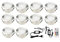 SUBOSI RGBWW (4 in 1) LED Bodeneinbauleuchten Arbeitet mit Alexa,Led Einbaustrahler DC12V Ø61mm LED Boden Spots außenbereich WiFi Wireless Smart Phone 10er Full Kit