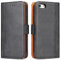 Bozon Handyhülle für iPhone 6/ 6S, Lederhülle mit Kartenfächer, Schutzhülle mit Standfunktion, Klapphülle Tasche für Apple iPhone 6/ 6S (Schwarz Grau)
