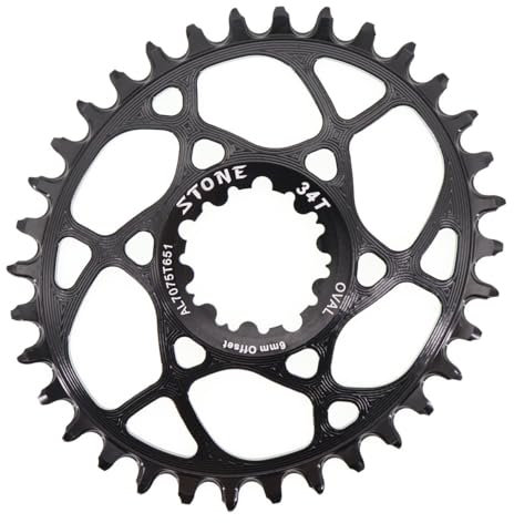 Stone Ovales Kettenblatt Direktmontage 6 mm Offset für Sram GXP 9–12s 28T 30T 32T 34T 36T 38T MTB Bike (34T)