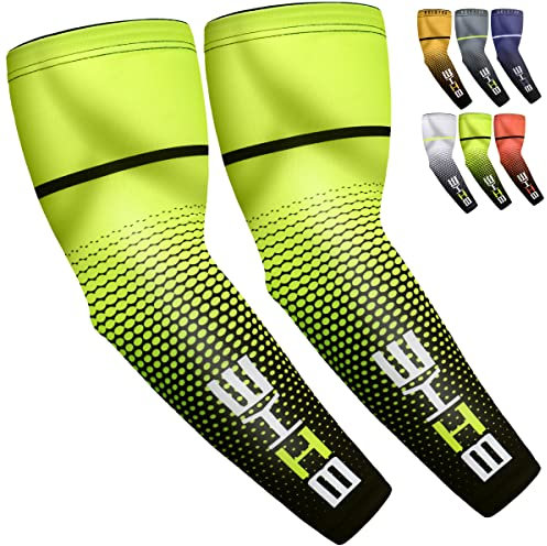 beister UV Schutz Kompression Arm Ärmel, rutschfest Kühlarmschutz Armlinge für Running Radfahren Basketball Golf Outdoor Aktivitäten Männer Frauen (1 Paar)