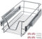 TecTake® Panier de Rangement Coulissant en Inox pour Placard 30cm Tiroir coulissant idéal Organisateur cuisine, rangement sous evier, chambre, dressing, bureau, garde manger, cellier, maison