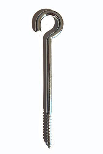 10 Stück Schraubhaken gebogen, Deckenhaken, Gerüstschraube, verz. 7,8 mm x 140 mm