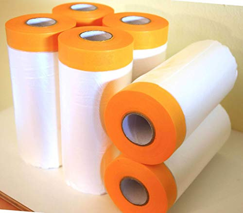 6x Goldband (soft) mit Folie Tape | 140cm x 20m | Abdeckfolie mit Klebeband | klebemeister.eu…