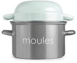 IBILI - Topf für Minzmuscheln, 18 cm, emaillierter Stahl, induktionsgeeignet