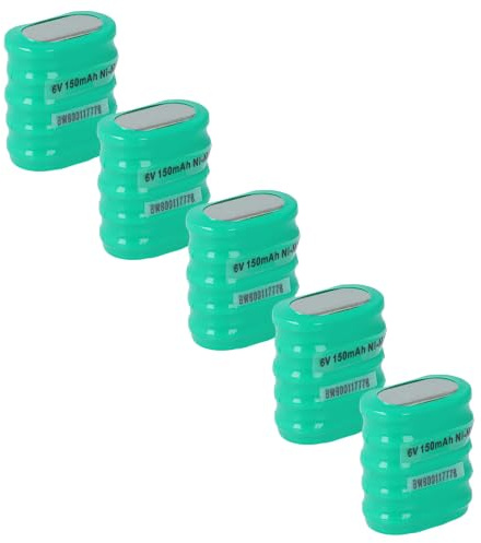 vhbw 5 NiMH Pile Bouton de Remplacement pour Type 5/V150H | 150mAh 6V convient pour les batteries de modélisme etc.