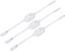 sourcing map LED Dimmer DC 12-24V 2A 5.5x2.1mm Plug Brightness Adjustable Knob Controller for Single Color LED Light, Plastic White, Pack of 3