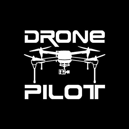 SCSHY Auto-Aufkleber 15.5Cm * 13.3Cm Drone Pilot Autoaufkleber Vinyl Aufkleber Schwarz/Silber