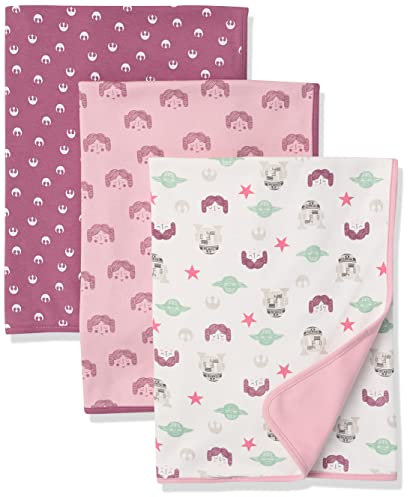 Amazon Essentials Disney | Marvel | Star Wars | Princess Unisex Baby Wickeltücher, 3er-Pack, 3er-pack Star Wars Tiny Rebel, Einheitsgröße