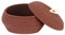Sea Team Round Cotton Rope Storage Basket with Lid, Decorative Woven Storage Bin, Pot, Caddy, Organizer, Container for Snacks, Towels, Plants, 10 x 4.5 Inches (Small, Shallow, Brown)