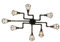 8-flammig Vintage Industrielampe Metall Deckenlampe Wasserrohr Deckenleuchte E27, loft Stil Beleuchtung Eisenrohr Wandleuchte für Bar Café Treppe Gehweg Restaurant Korridor Untergeschoss