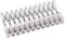 Morsettiera bianca 24 poli 6A - 6 mm2 maschio-femm 380V 10pz