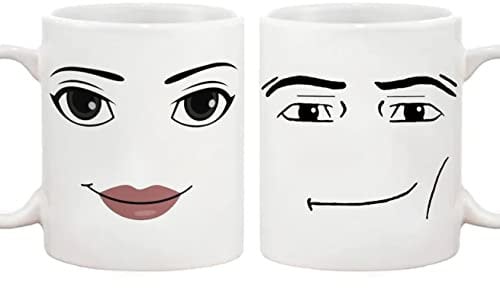 Fonhark - Juego de 2 tazas de café para hombre y mujer, regalo de cumpleaños, 325 ml, color blanco