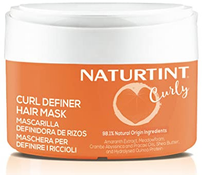 Naturtint Mascarilla Curly, Definidora de Rizos, Reparadora Cabello Dañado, Hidratante y Suavizante, Acondicionador Pelo Rizado, Efecto Anti-Frizz, 98.1% Ingredientes Naturales, 300 ml