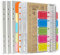 DY.2ten A5 6-Loch-Notizbuch-Set 135 Blatt (270 Seiten) kariertes Papier + 2 A5-Reißverschluss-Bindertaschen + 5 Trennblätter im A5-Format + Register mit Datum + Lineal, 2207HYA5FGEN