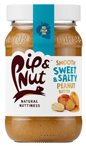 Pip & Nut - Sweet & Salty Smooth Peanut Butter (6 x 300g) | Natural Nut Butter, No Palm Oil, No Added Sugar, Hi-Oleic Peanuts, High in Unsaturated Fats, Gluten Free, Vegan, Dairy Free