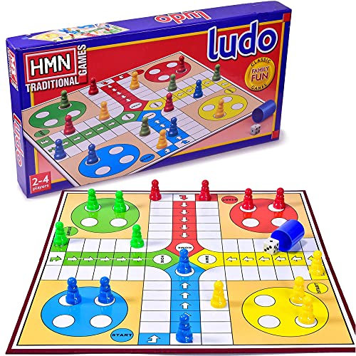 HMN Ludo Game, Traditional Ludo Board Game, Folding Ludo Game Set Traditional Ludo Game Board for Adults Indoor Fun Ideal of Ludo Game Board (Ludo Game)