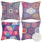 Velvhom 4 Stück Wasserdicht Kissenbezug Leinen Kissenhülle 50x 50 cm Boho mit Bunt Geometrisch Muster Dekokissen Mandala Dekorativ Abstrakt Zierkissenbezüge für Garten Terrasse Bank Büro Cafe Büro