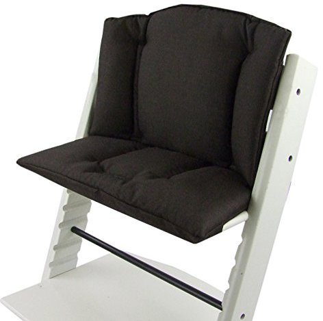 Sitzkissen Ersatzbezug Bezug Kissen-Set Sitzverkleinerer kompatibel mit Stokke Tripp Trapp für Hochstuhl-Kinderstuhl Mod. 1 (meliert dunkelbraun)