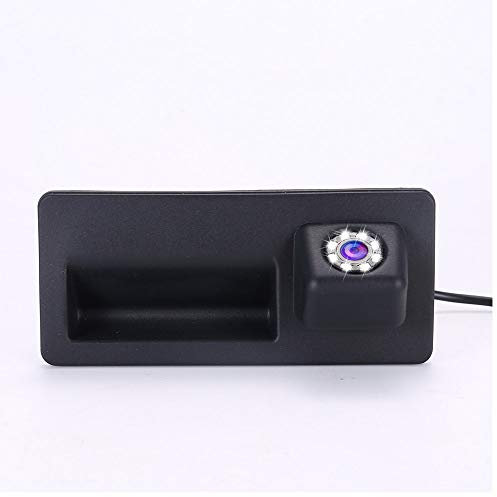 8 LEDs Nachtsicht Super HD Griffleiste Kamera Kofferraumgriff Rückfahrkamera Ersatz für Jetta 2018/VW caddy 2016/Passat Variant 3C Bj 2006 golf plus 2006/Skoda Rapid Octavia Fabia Sharan Lavida