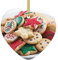 piatto di biscotti Ornamenti di Natale Albero di Natale Ceramica Appeso Decorazione dell'albero di Natale per la festa di vacanza 2023 Ornamento di Natale Pendenti Decorazioni di Natale per la
