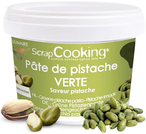 ScrapCooking - Pâte de Pistaches Verte 200 g - Ingrédient pour Pâtisseries, Desserts, Macarons, Entremets, Cakes, Glaces, Smoothies, Gâteaux - Cake Design - 4498