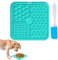 JIEYUCHU Leckmatte Hund, Premium Hundenapf, Schleckmatte Katze, Leckmatte für Hunde für Baden, Mat Slow Feeder für Hunde und Katzen mit Saugnapf und Silikonspatel, Einfach zu Säubern (Blau)