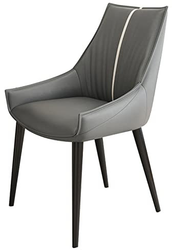 Stühle für Küchen- und Esszimmermöbel, Küchen- und Esszimmerstühle, Wohnzimmerstühle aus Kunstnappaleder, wasserdichter Beistellstuhl aus Leder mit Füßen aus Karbonstahl für Ess- und Wohnzim