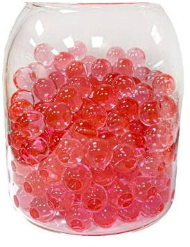 COBQB Water Beads for Vases - 5,000 Pcs Gel Balls Red - Decorative Sand for Vase Fillers - Decor Home Accessories for Floating Candles Making Wedding Party Decoration (50g Red)
