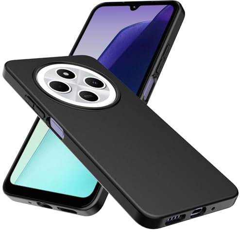 WFTE Hülle für Xiaomi Redmi 14C Handyhülle [Ultra Dünn] [Kratzfest] [Passgenau Dünn Matt] Premium TPU Silikon Case Schutzhülle Weiche Staubabweisend Hülle für Redmi 14C- Schwarz (Redmi 14C)