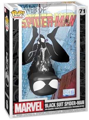 Funko Spider-Man Web of Spider-Man - Black Suit Spider-Man (Comic Cover) Vinyl Figur 71 Unisex Pop! Standard