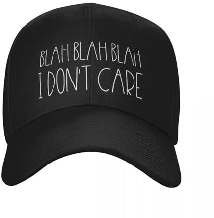 KUGEUII Modisch Unisex Reine Baumwolle Blah bla bla ist Mir egalBaseball Cap Derby Hut Tee Hut Caps Männliche Frauen Geschenke