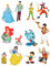 alles-meine.de GmbH 3 Paar: Figuren/Sammelfiguren - Disne. Prinzessin/Filme - aus Schneewittchen/Cinderella/Pinocchio/Arielle/Aladdin u. die Wunderlampe/Peter Pan -..