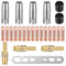 Tkxjry Set di 25 Pezzi di parti usurate, Accessori per Saldatrice MIG/MAG, 25 Pezzi Accessori per Saldatura, con 15 ugelli M6 0,8 mm, 4 ugelli per gas, 3 steli per ugelli, 2 isolatori,1 chiave inglese