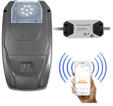 Kit Automazione Cancello Scorrevole, Apriporta for garage Porta di controllo intelligente Apertura e chiusura automatiche Forza motrice massima 1200N,per cancello