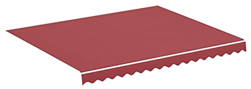 Gecheer Ricambio,Tela,per Tenda da Sole,3x2,5 m,Rosso Borgogna,Tela per Tenda Esterno Sole,Tela per Tenda da Sole da,Balcone,Patio,Terrazzo,Giardino,Tessuto di Ricambio per Tenda da Sole