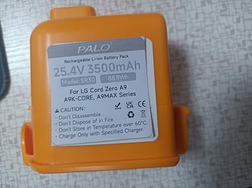25,4V/3500mAh Batteria per LG CordZero A9, A9S, P9, A9K-CORE, A9MAX, A9T-Ultra, A9K-PRO, A9N, A9M, A9MULTI, A958, A958SA, A9 Plus A905M A907GMS A905RM A908MVR A929K VM