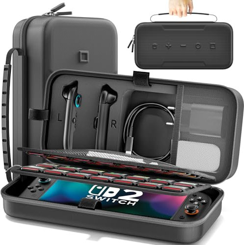 Étui de Protection Rigide pour Nintendo Switch 2 2025, Coque de Transport Compatible avec Switch 2 & Switch 1, Housse de Rangement Grande Capacité pour la Console Nintendo Switch et Ses Accessoires